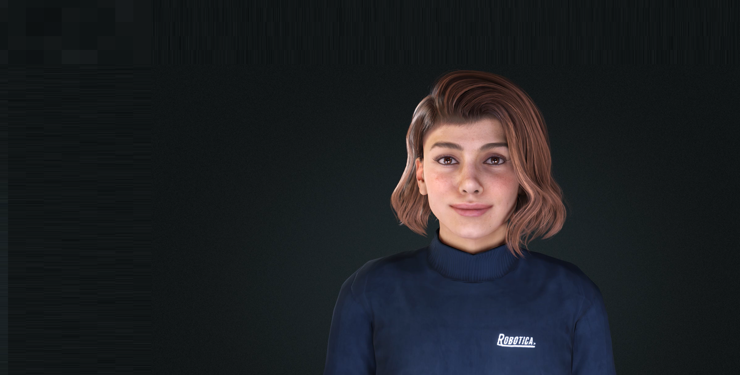 Picture of a sign language ai avatar named cassie